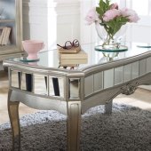 Antique Silver Mirror Side Table