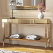 Gold Console Table With Mirror Top