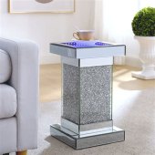 Silver Mirror Side Table